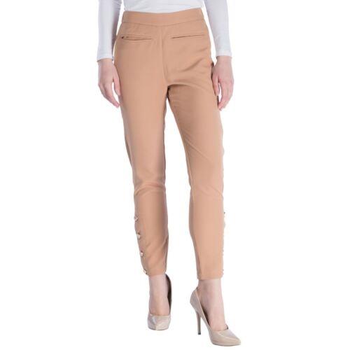 Verona Collection VERONA COLLECTION NEW Women's Button-detail Ankle Pull On Casual Pants L TEDO ǥ