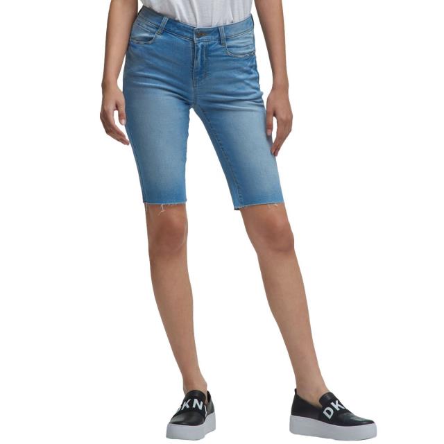 ディーケーエヌワイ DKNY NEW Women's Flat Front Studded Casual Denim Shorts TEDO レディース