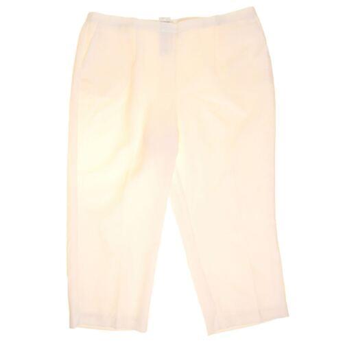 Alfred Dunner ALFRED DUNNER NEW Women's Cream Tapered Crepe Pull On Dress Pants 24W TEDO レディース