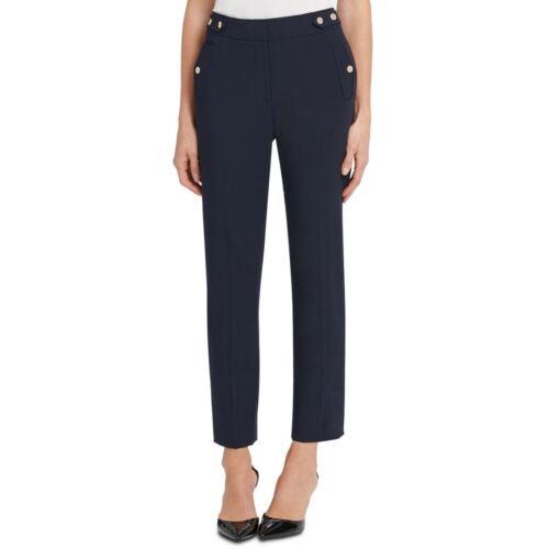ディーケーエヌワイ DKNY NEW Women's Zippered Button-trim Embellishment Dress Pants TEDO レディース
