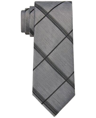 カルバンクライン Calvin Klein Men's Slim Grid Tie Gray Size Regular メンズ