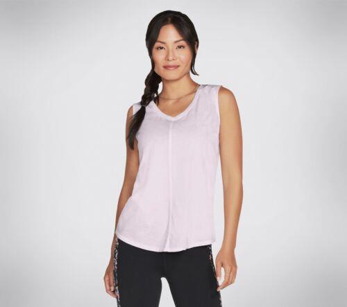 スケッチャーズ Skechers Women's Diamond Wash Hatha V Neck Tank Purple Size X-Small レディース