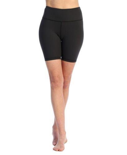 American Fitness Couture Women 039 s High Rise Biker Shorts Black Size Small レディース