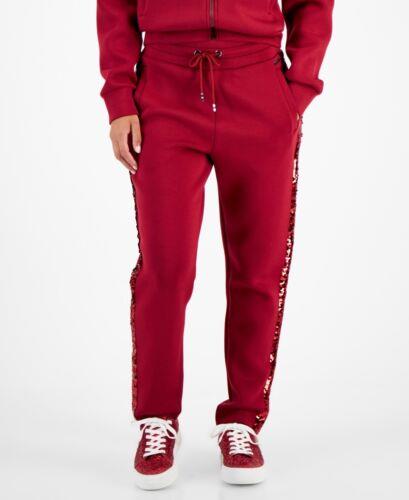 ゲス GUESS Women's Dalida Sequin Stripe Sweatpants Red Size X-Large レディース