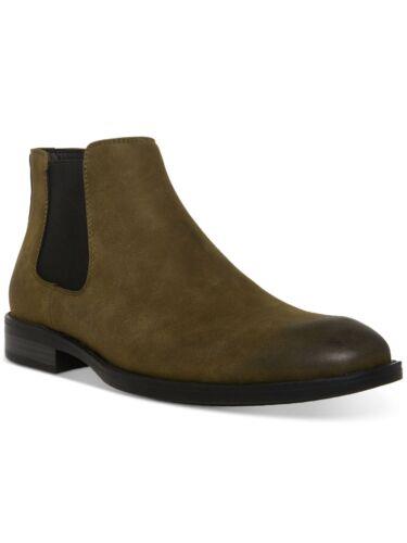 メデン MADDEN Mens Green Cushioned Goring Maxxin Round Toe Block Heel Chelsea 9 メンズ