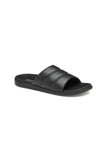 WXgAh}[tB[ JOHNSTON & MURPHY Mens Black Branson Open Slip On Slide Sandals Shoes 10 M Y