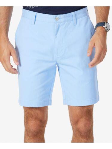 ノーティカ NAUTICA Mens Blue Flat Front Straight Leg Classic Fit Stretch Shorts 40 Waist メンズ