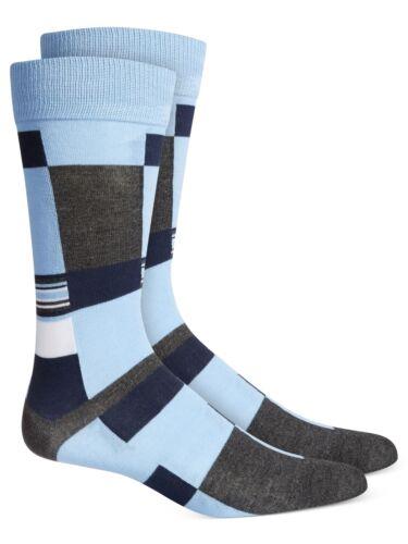 ALFATECH BY ALFANI Mens Blue Moisture Wicking Seamless Dress Crew Socks 7-12 メンズ