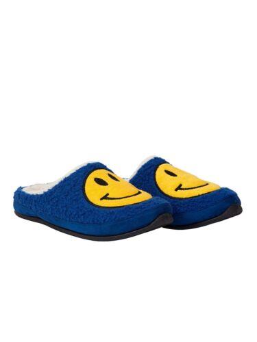 ディールスタッグス DEER STAGS SLIPPEROOZ Mens Blue Smiley Face Toe Slip On Slippers Shoes 10 M メンズ