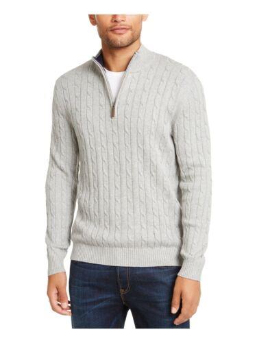 CLUBROOM ファッション スーツ CLUBROOM Mens Gray Long Sleeve Classic Fit Quarter-Zip Pullover Sweater XXL カラー:Gray■ご注文の際は、必ずご確認くださ...