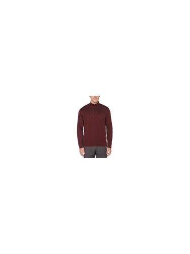 PGA TOUR Mens Burgundy Printed Collared Quarter-Zip Pullover Sweater XXL メンズ