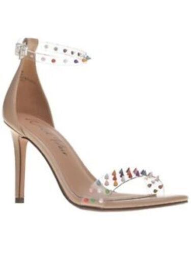 WILD PAIR Womens Beige Studded Bethie Round Toe Stiletto Sandals 9.5 W レディース