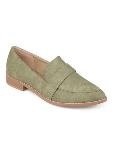 ジュルネ コレクション JOURNEE COLLECTION Womens Green Rossy Almond Block Heel Slip On Loafers Shoes 10 レディース