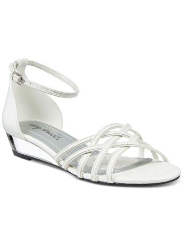 ȥ꡼ EASY STREET Womens White Translucent Wedge Strappy Tarrah Wedge Sandals 8 M ǥ