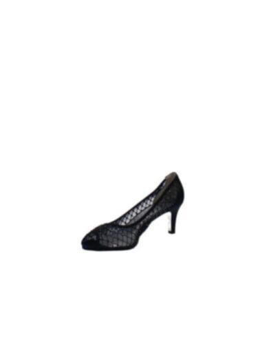 ADRIANNA PAPELL Womens Black Mesh Jamie Kitten Heel Slip On Pumps Shoes 6 M ǥ