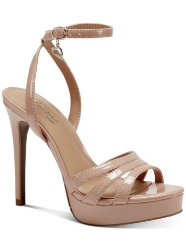 THALIA SODI Womens Beige 1 Platform Patent Almond Stiletto Heeled Sandal 10 M レディース