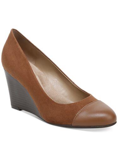 GIANI BERNINI Womens Brown Vincentt Almond Toe Wedge Slip On Pumps Shoes 6 M ǥ