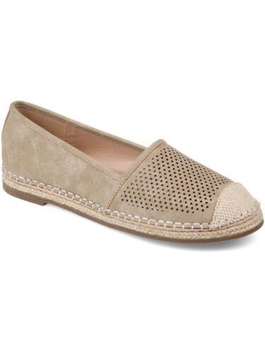 Wl RNV JOURNEE COLLECTION Womens Beige Rosela Round Toe Slip On Espadrille Shoes 5.5 M fB[X