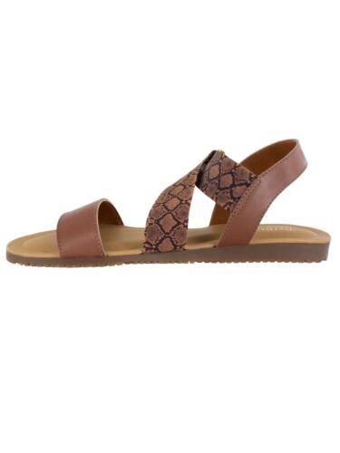xB[^ BELLA VITA Womens Brown Gored Strap Comfort Nev-italy Leather Sandals 6 M fB[X