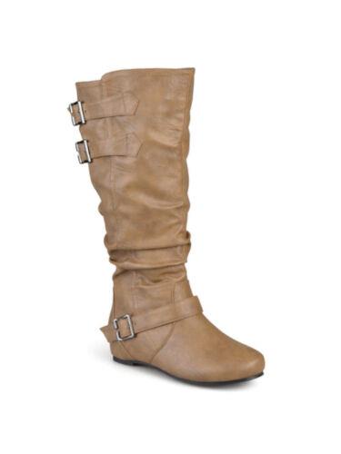 ジュルネ コレクション JOURNEE COLLECTION Womens Taupe Beige Slouch Triple Tiffany Riding Boot 8 レディース