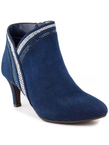 カレンスコット KAREN SCOTT Womens Navy Trim Topline Halena Stiletto Booties 9 M レディース