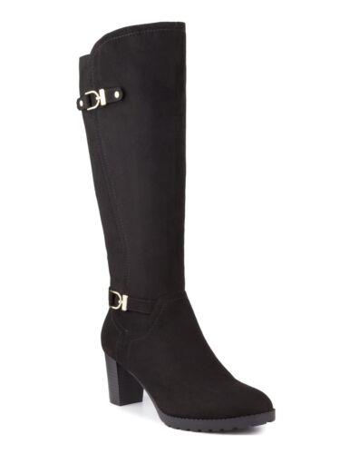 JXRbg KAREN SCOTT Womens Black Almond Toe Block Heel Zip-Up Dress Boots 7.5 fB[X