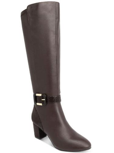 カレンスコット KAREN SCOTT Womens Brown Isabell Almond Toe Block Heel Zip-Up Heeled Boots 9.5 M ..