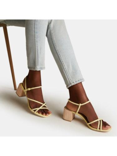 ドルチェヴィータ ドルチェヴィータ DOLCE VITA Womens Lemon Gold Zayla Square Toe Block Heel Leather Sandals 7 M レディース