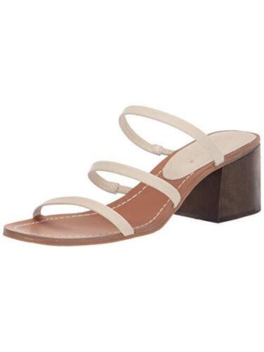 スプレンディッド SPLENDID Womens Eggshell Ivory Meli Toe Block Heel Slip On Leather Sandals 7 M レディース