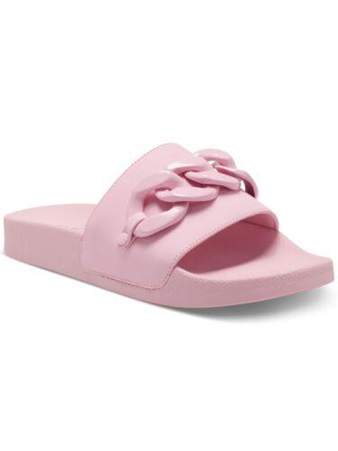 INC Womens Pink Chain Peymin Toe Platform Slip On Slide Sandals Shoes 9 M レディース