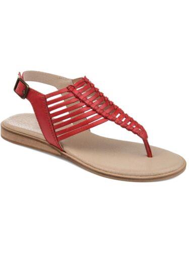 ジュルネ コレクション JOURNEE COLLECTION Womens Red 1/2 Wedge Davis Leather Slingback Sandal 7.5 M レディース