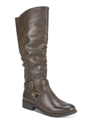 ホワイトマウンテン WHITE MOUNTAIN Womens Brown Gore Liona Almond Toe Block Heel Riding Boot 7.5 M レディース