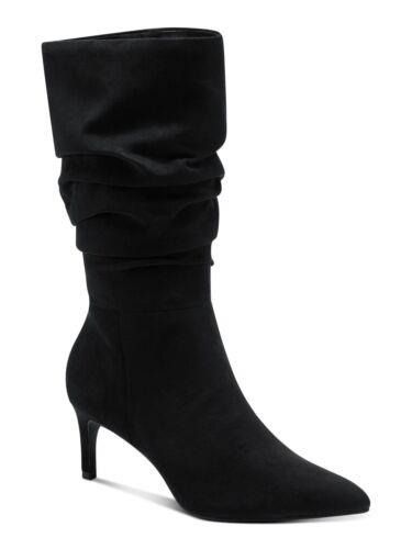 ALFANI Womens Black Padded Lissa Pointed Toe Stiletto Zip-Up Slouch Boot 6 M レディース