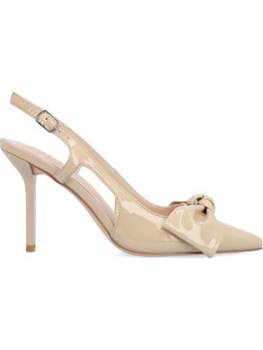 ジュルネ コレクション JOURNEE COLLECTION Womens Beige Viera Pointed Toe Stiletto Slingback Sandal 9.5 レディース