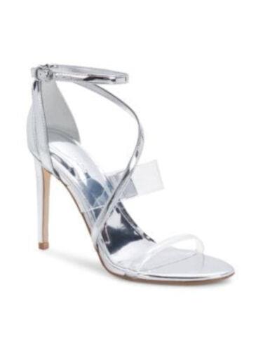 ゲス GUESS Womens Silver Transparent Felecia Almond Toe Stiletto Heeled Sandal 8.5 M レディース