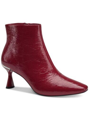 ALFANI Womens Red Celleste Pointed Toe Kitten Heel Zip-Up Dress Boots 7 M ǥ