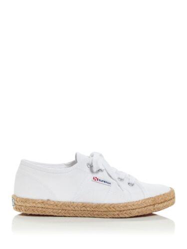 スペルガ SUPERGA Womens White Woven Logo Round Toe Platform Athletic Sneakers Shoes 36 レディース