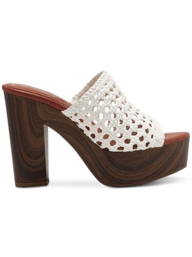 ジェシカシンプソン JESSICA SIMPSON Womens White 1-1/2 Platform Shelbie Slip On Heeled Sandal 6 M レディース