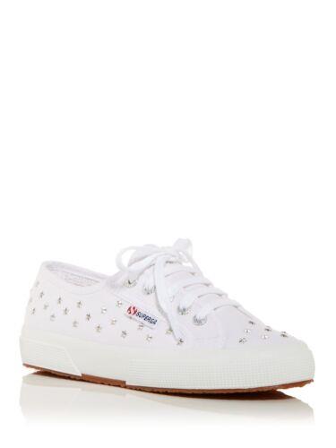 スペルガ SUPERGA Womens White Studded Star Round Toe Platform Athletic Sneakers Shoes 8 レディース