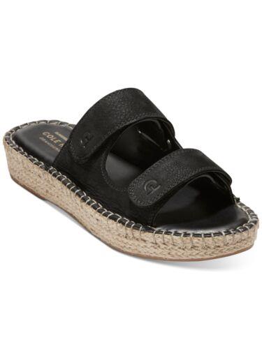 コールハーン COLE HAAN Womens Black Cloudfeel Toe Platform Slip On Espadrille Shoes 8.5 B レディース