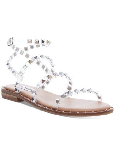 メデン STEVE MADDEN Womens Clear Studded Travel Round Toe Gladiator Sandals Shoes 6 M レディース