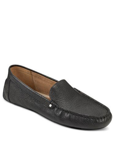 エアロソールス AEROSOLES Womens Black StripedComfort Bleeker Leather Dress Loafers 10M レディース