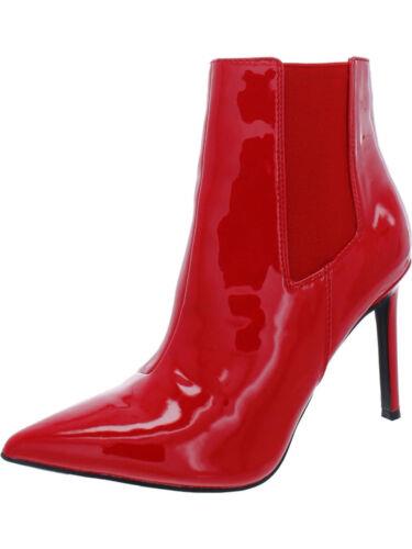 INC Womens Red Comfort Goring Katalina Pointed Toe Stiletto Zip-Up Booties 10 M fB[X