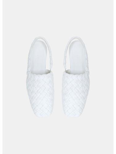 VINCE. Womens White Slingback Cadot Toe Block Heel Slip On Flats Shoes 7 M レディース