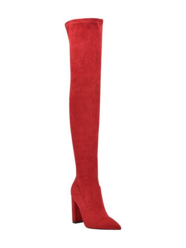 ゲス GUESS Womens Red Padded Abetter Pointed Toe Block Heel Zip-Up Dress Boots 8.5 M レディース