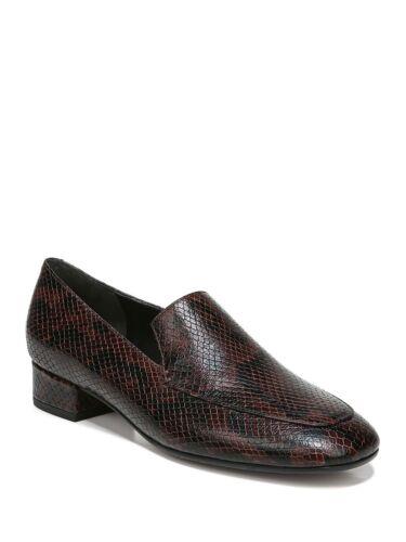VINCE. Womens Brown Snake Fauna Round Toe Block Heel Slip On Loafers Shoes 7 M レディース
