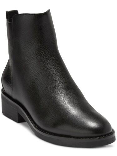 コールハーン COLE HAAN Womens Black Padded River Almond Toe Block Heel Leather Booties 5 B レディース