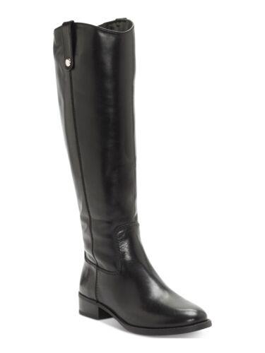 INC Womens Black Fawne Round Toe Stacked Heel Zip-Up Leather Riding Boot 8 M WC fB[X