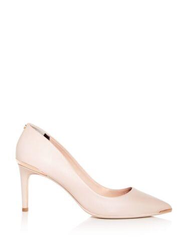 テッドベーカー TED BAKER LONDON Womens Beige Wishiri Stiletto Slip On Leather Pumps Shoes 37.5 レディース