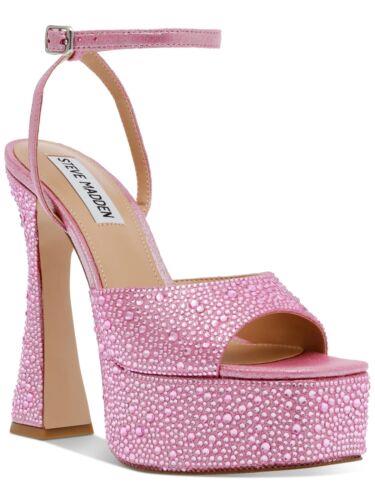 スティーブマデン メデン STEVE MADDEN Womens Pink 2 Platform Lightness Toe Flare Heeled Sandal 8 M レディース